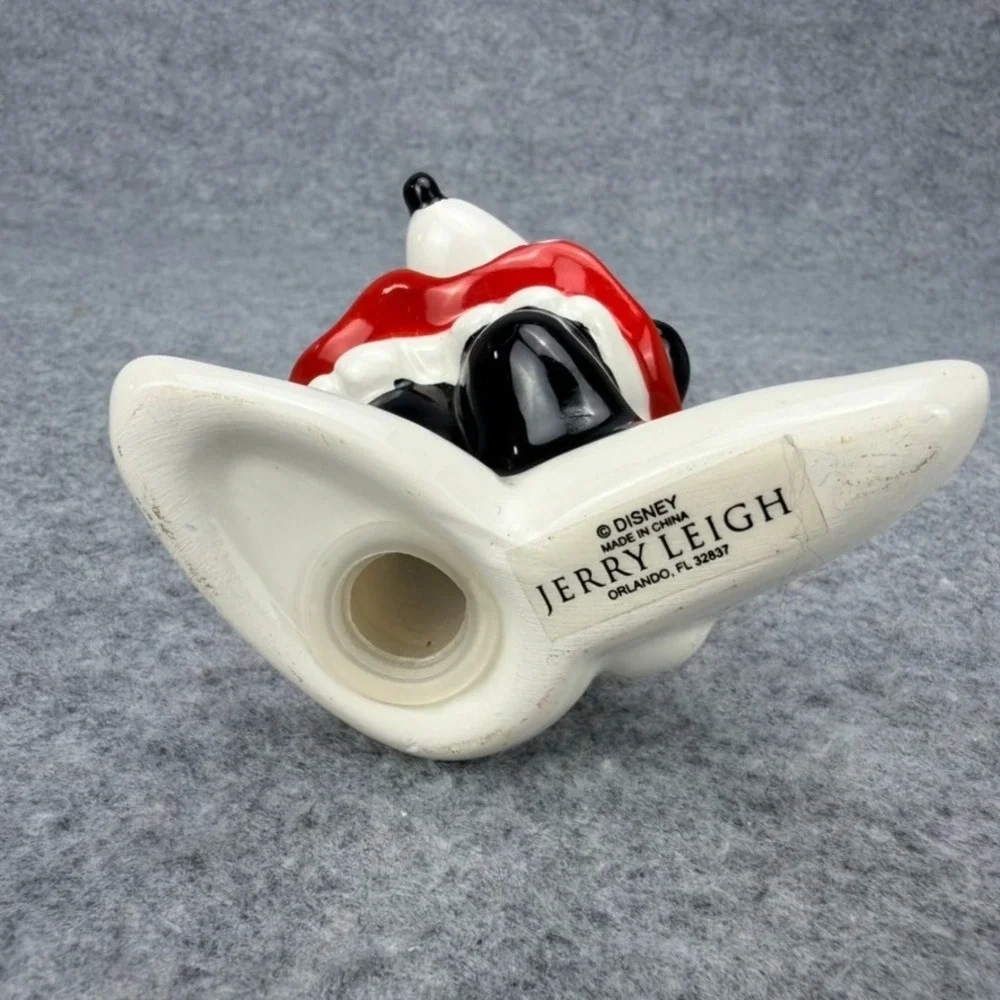 Disney Minnie Mouse Jerry Leigh Ceramic Salt Pepper Shaker Red Polka Dot 6”